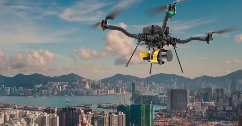 YellowScan Surveyor Ultra mounting on a FreeFly Astro